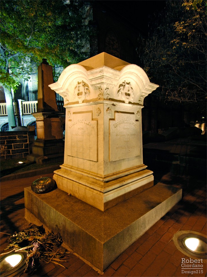Poe grave, north and west