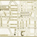 Poe house and grave site map